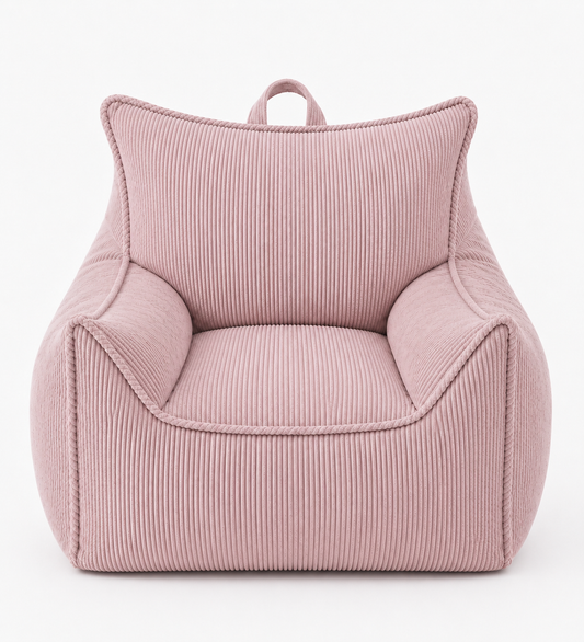 Personalised Teddy Fleece & Corduroy Bean Bag Chair 🤍