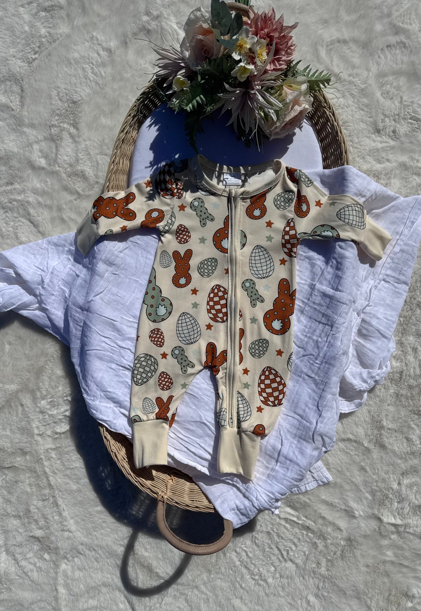 Easter Bunny Bamboo Romper – Neutral