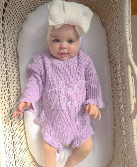 Knitted Frill Romper